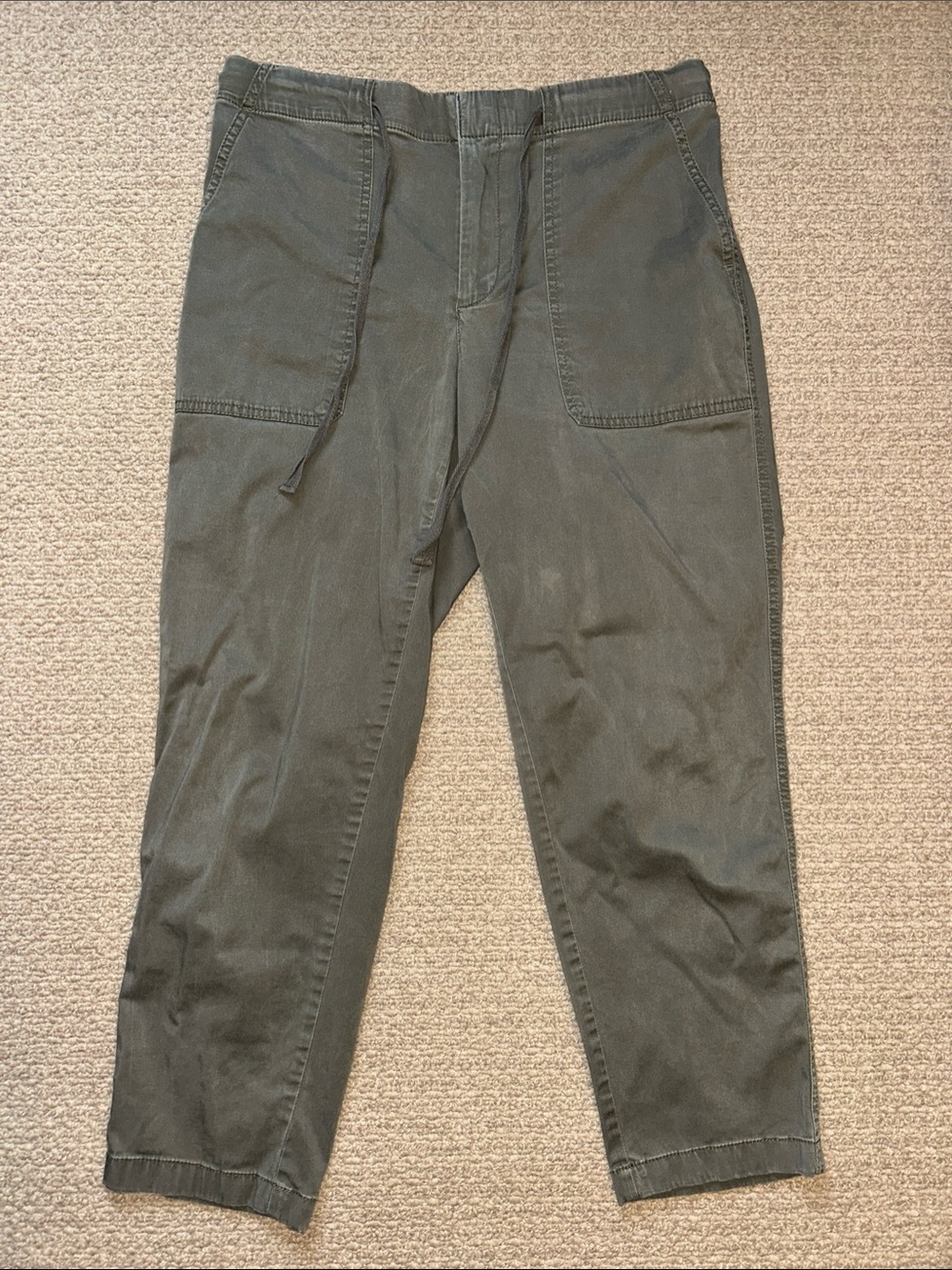 Women's Olive Green Casual Drawstring Pants